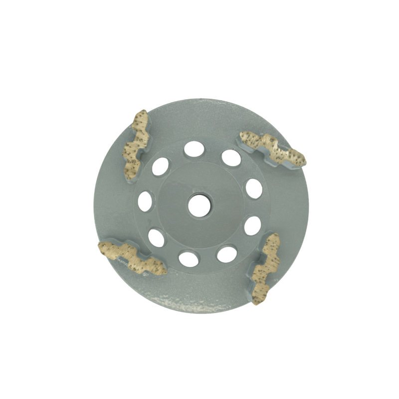 RUNTAI 4-Segment Wave Diamond Grinding Cup Wheel – Threaded Mount